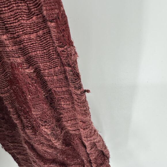 CP Shades Jacket Womens Small Burgundy Textured Hand Dyed Button Front Pockets - Picture 8 of 11